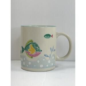 STUDIO NOVA Barrier Reef Pattern Vintage Coffee Tea Mug Cup Fish Aquatic